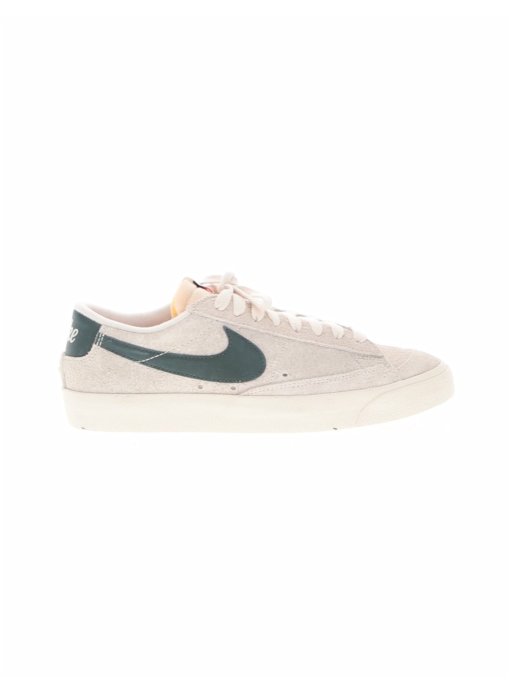 New Nike Unisex Low-Top Suede Sneakers - Light Beige with Dark Green/Teal